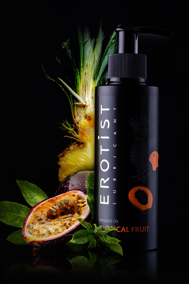 Массажное масло съедобное EROTIST TROPICAL FRUIT, тропические фрукты